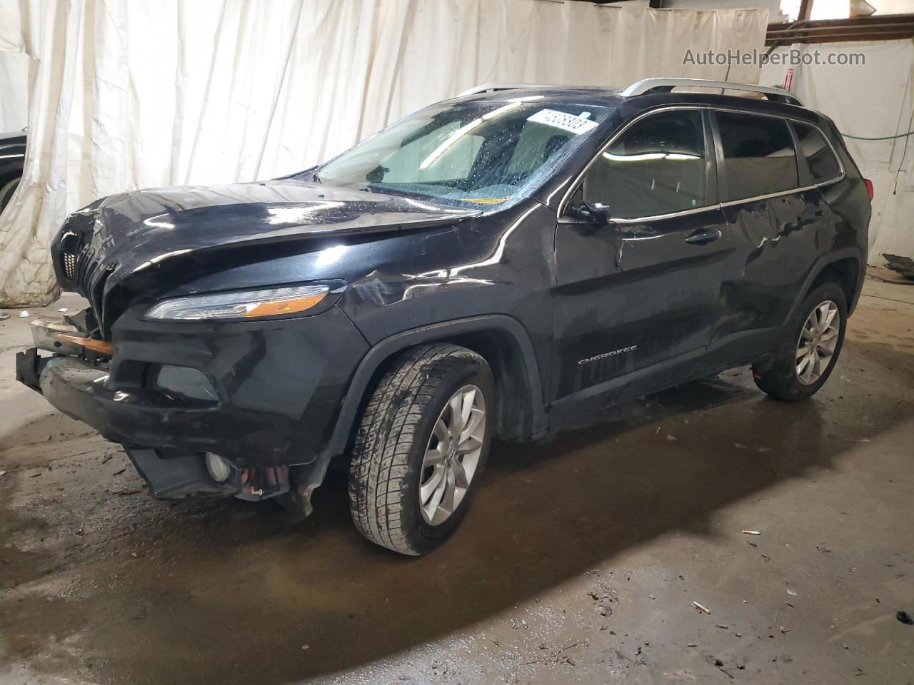 2016 Jeep Cherokee Limited Black vin: 1C4PJMDS7GW209368