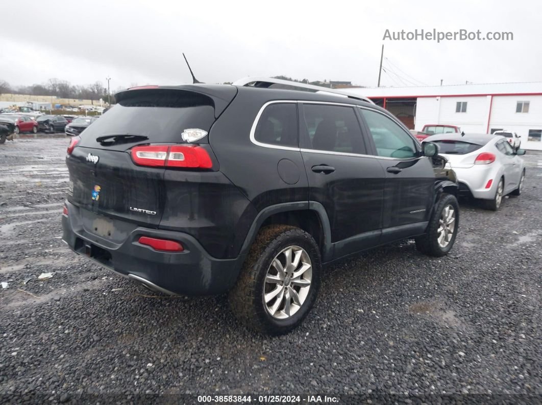 2014 Jeep Cherokee Limited Black vin: 1C4PJMDS8EW183439