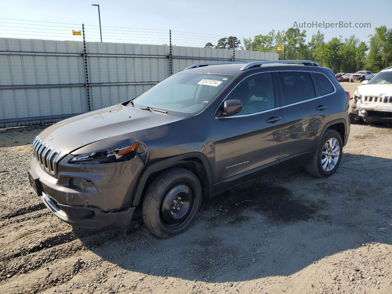 2014 Jeep Cherokee Limited Charcoal vin: 1C4PJMDS8EW266319