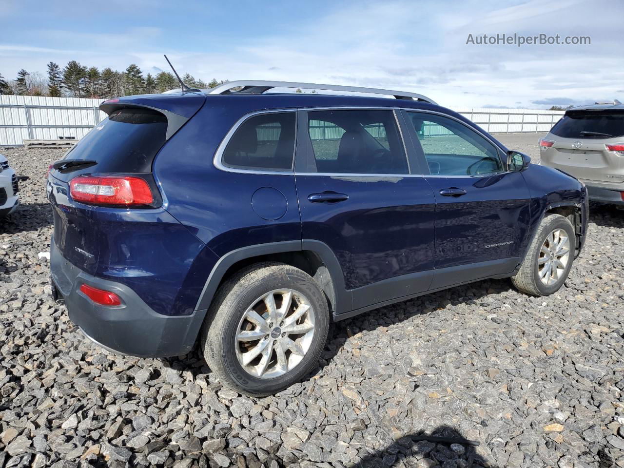 2015 Jeep Cherokee Limited Синий vin: 1C4PJMDS8FW512335