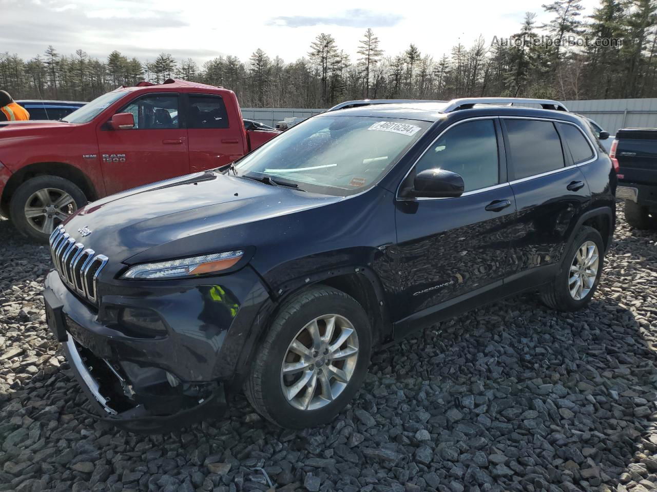 2015 Jeep Cherokee Limited Blue vin: 1C4PJMDS8FW512335