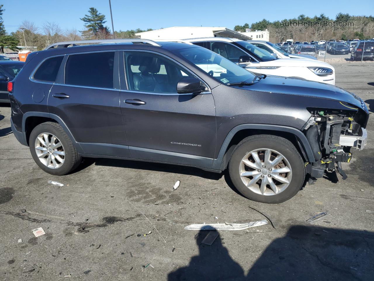 2015 Jeep Cherokee Limited Gray vin: 1C4PJMDS8FW588797