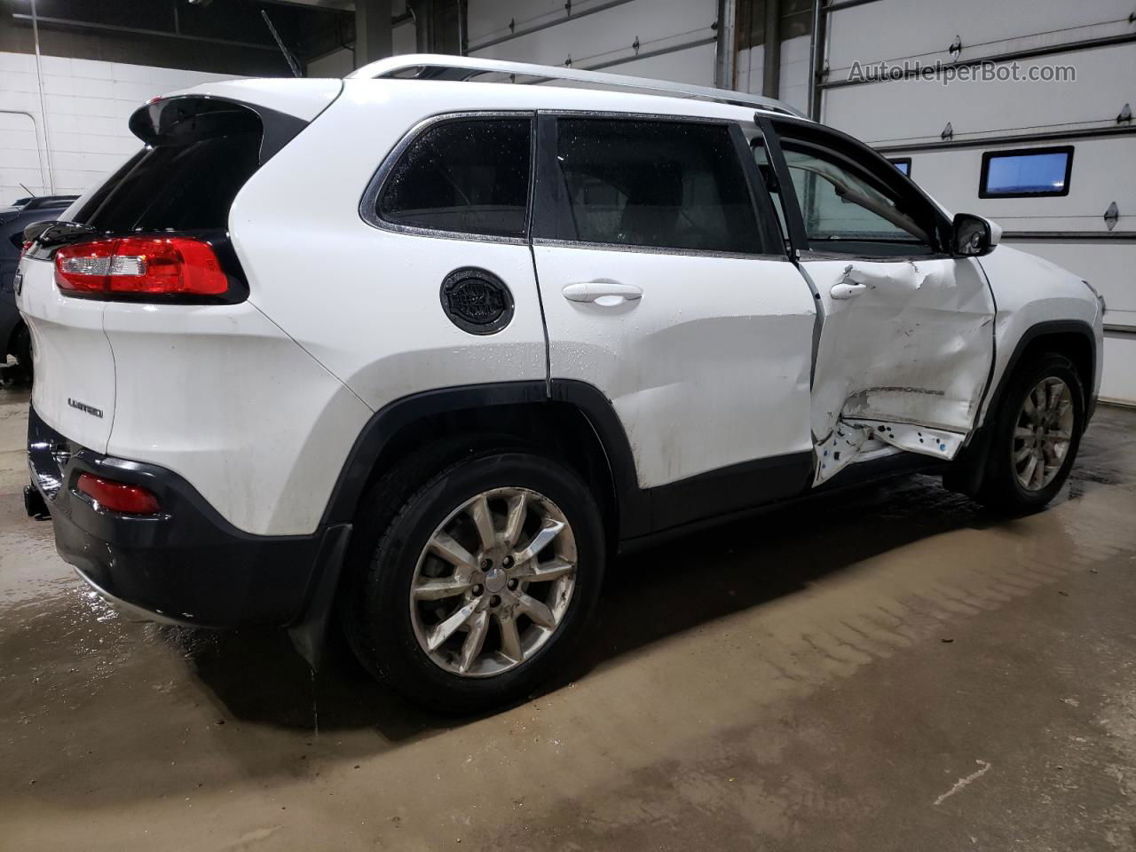 2015 Jeep Cherokee Limited White vin: 1C4PJMDS8FW609955