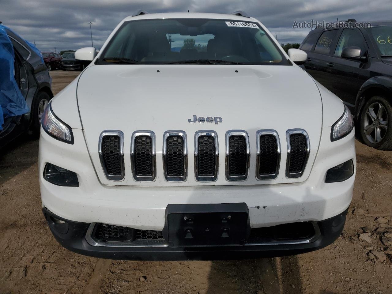 2015 Jeep Cherokee Limited White vin: 1C4PJMDS8FW660310