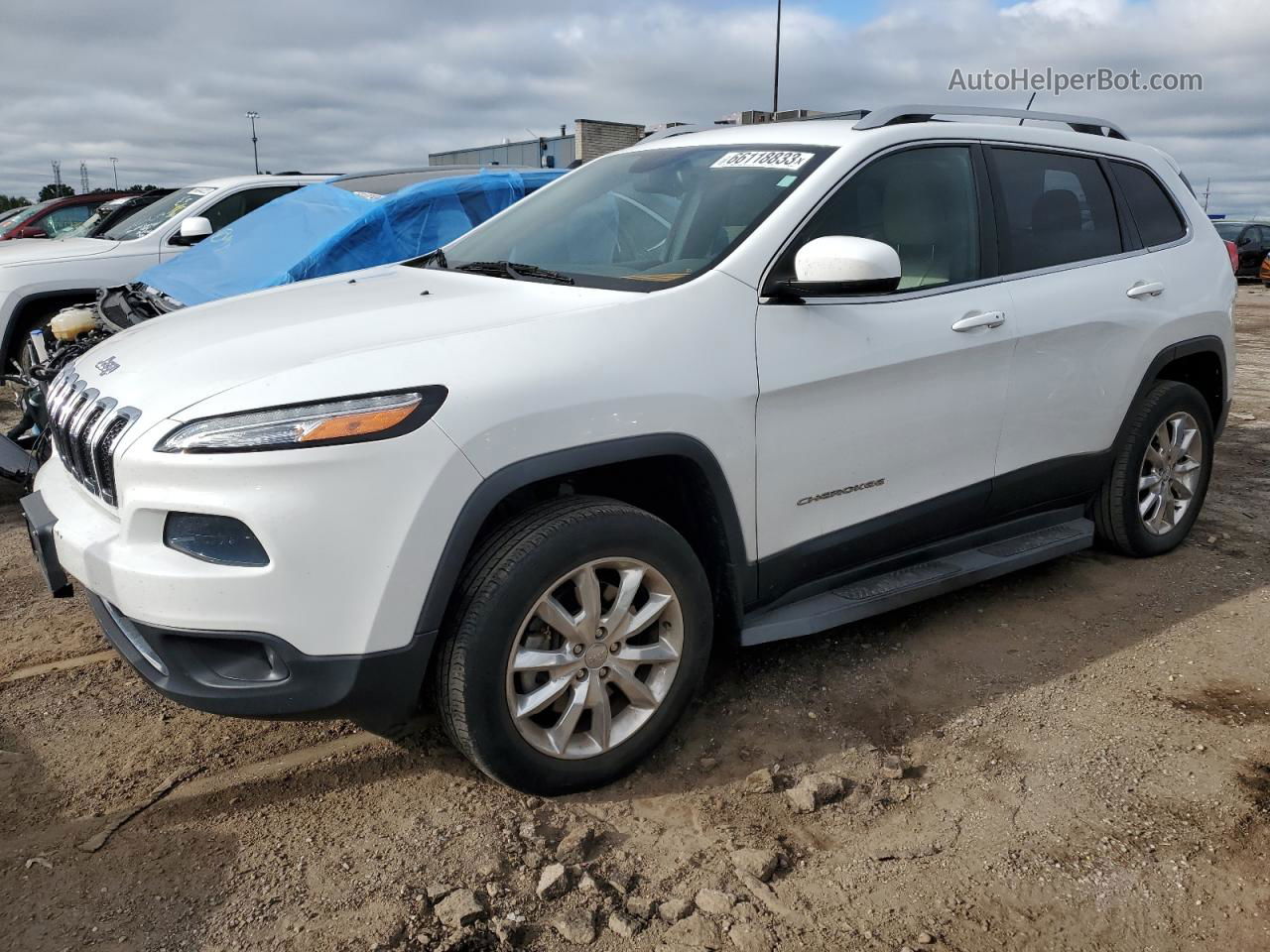 2015 Jeep Cherokee Limited Белый vin: 1C4PJMDS8FW660310