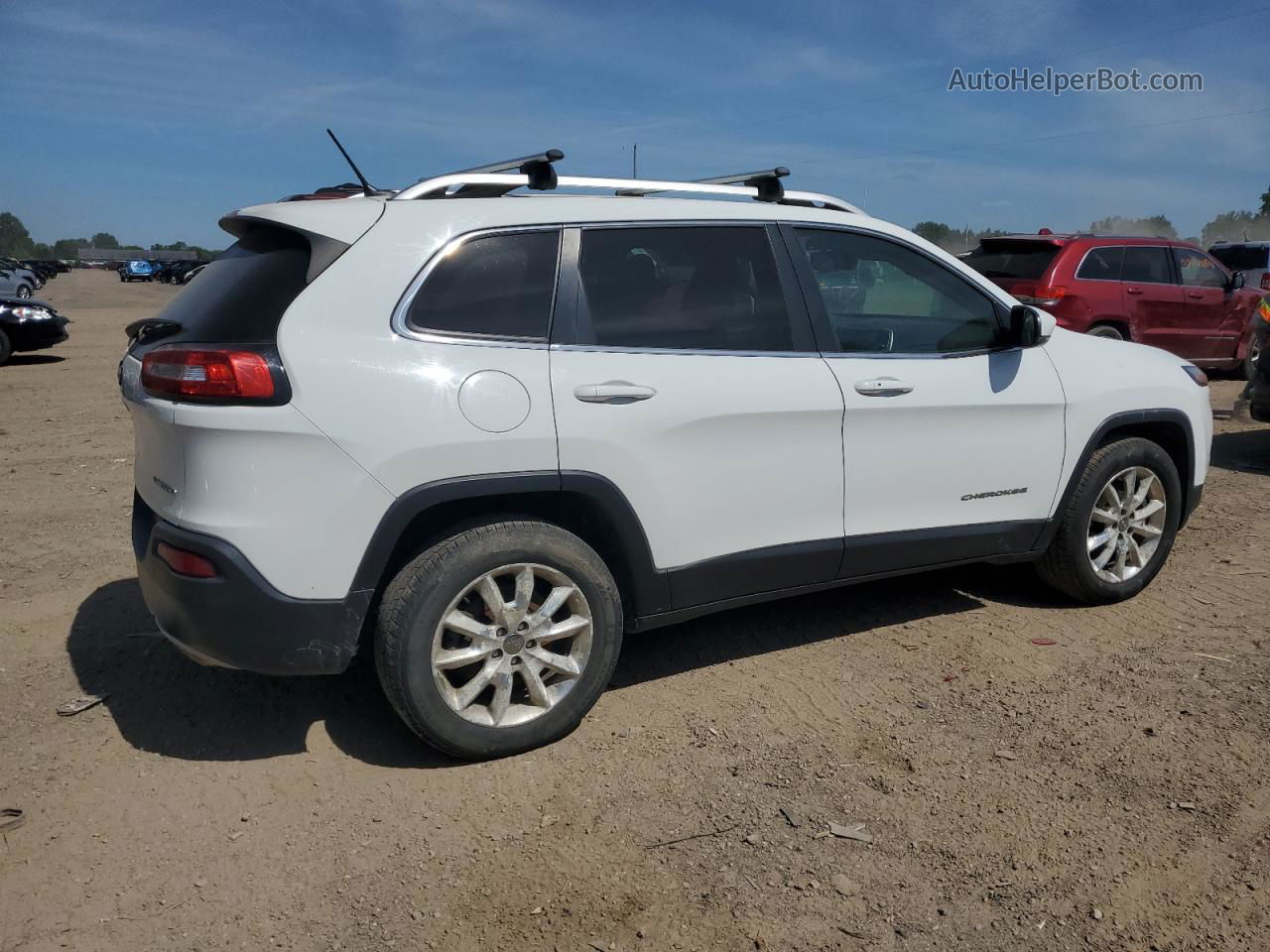 2015 Jeep Cherokee Limited White vin: 1C4PJMDS8FW676068