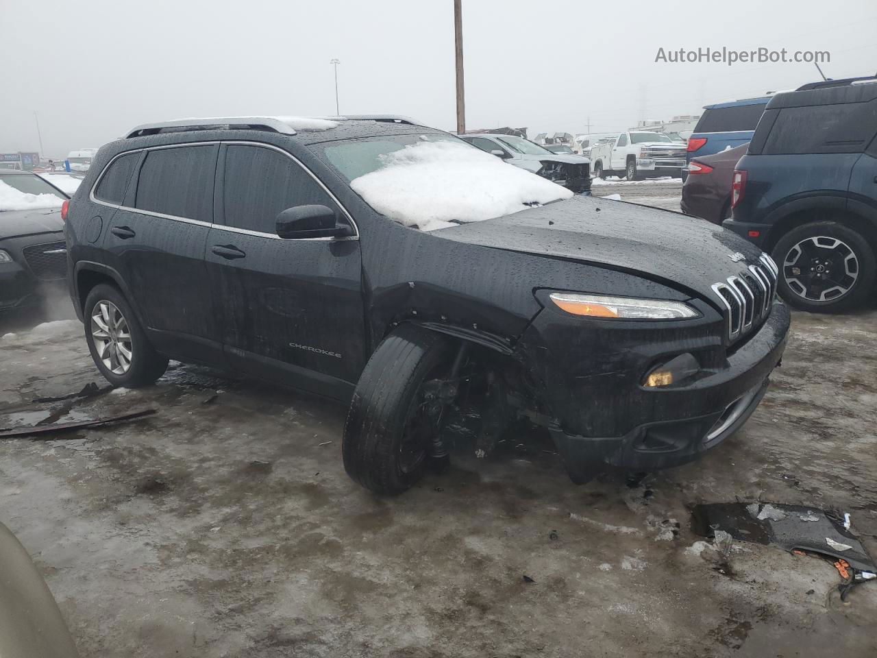 2016 Jeep Cherokee Limited Black vin: 1C4PJMDS8GW140206