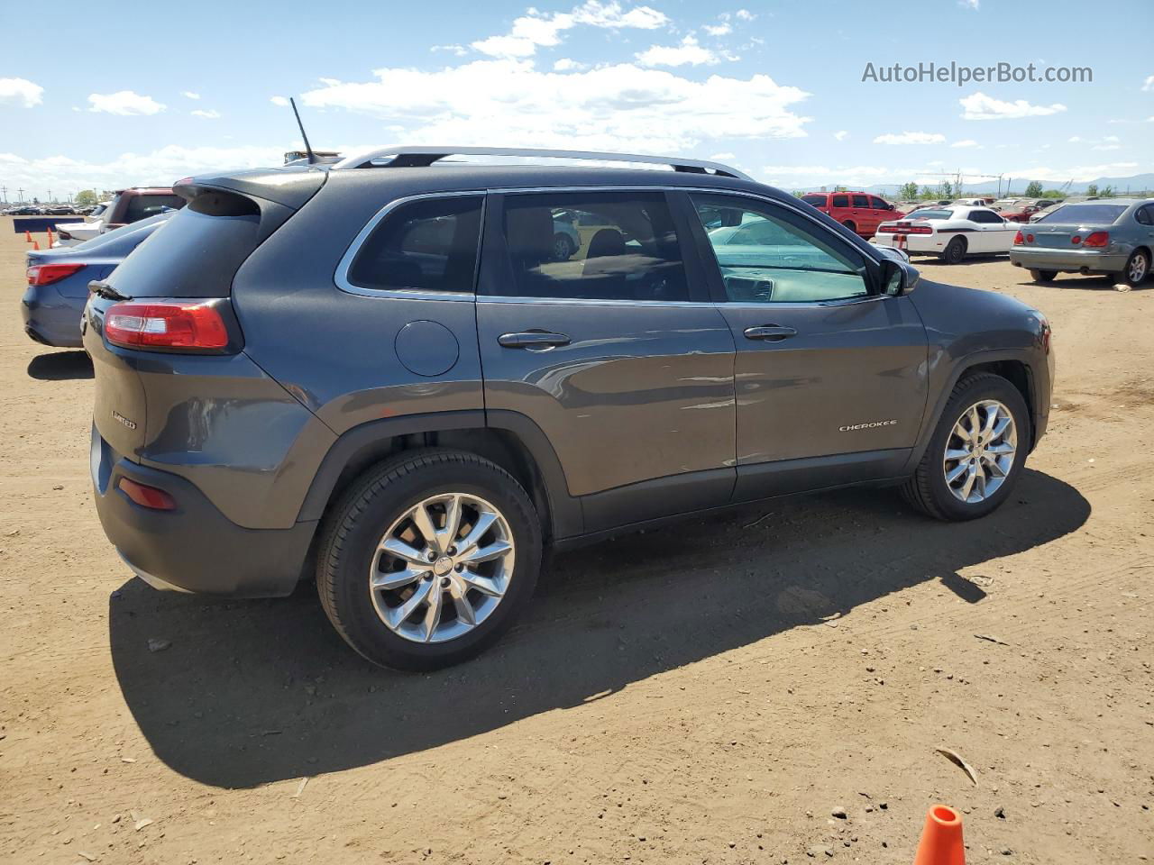 2016 Jeep Cherokee Limited Charcoal vin: 1C4PJMDS8GW249295