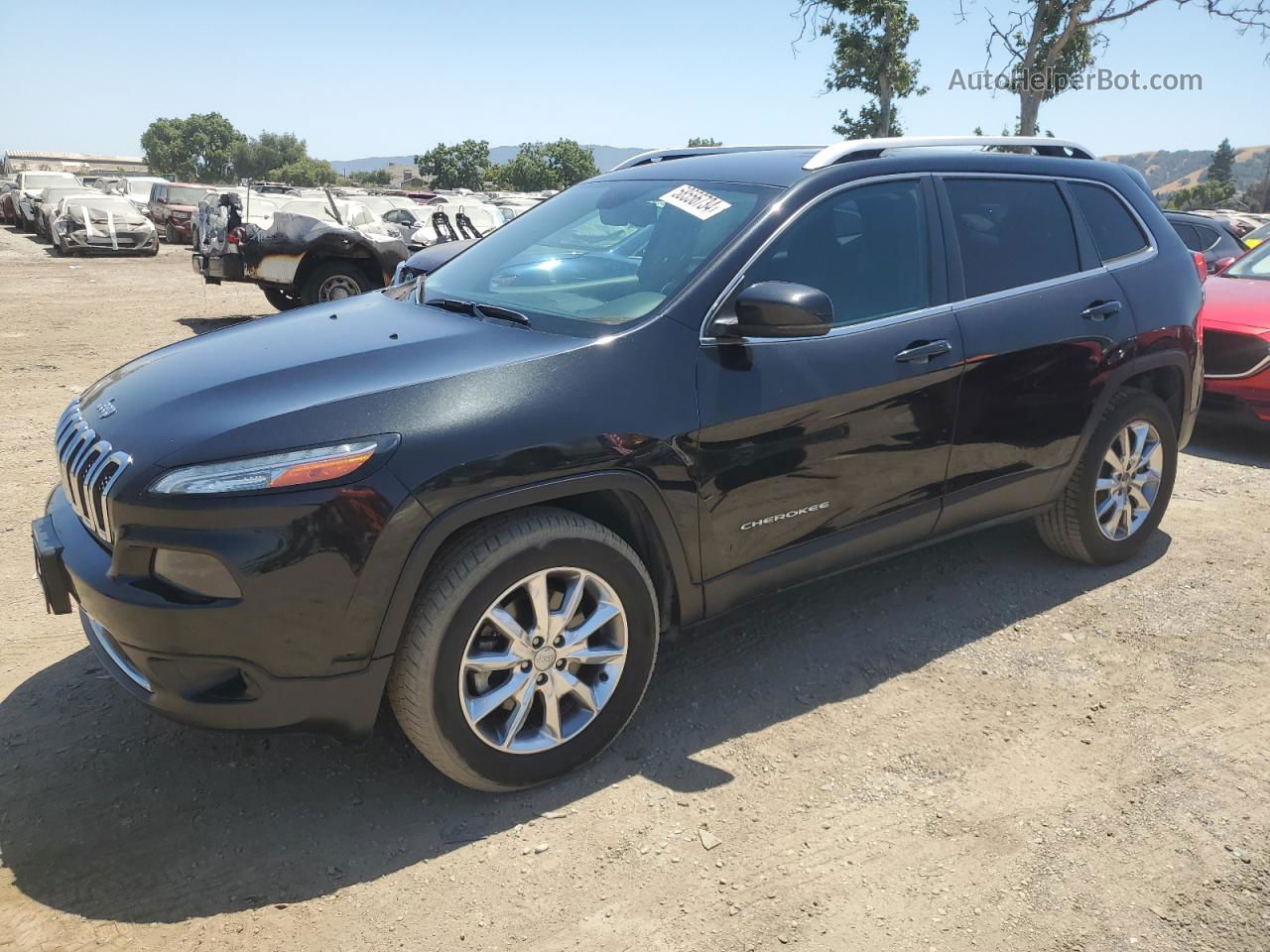 2014 Jeep Cherokee Limited Black vin: 1C4PJMDS9EW149963