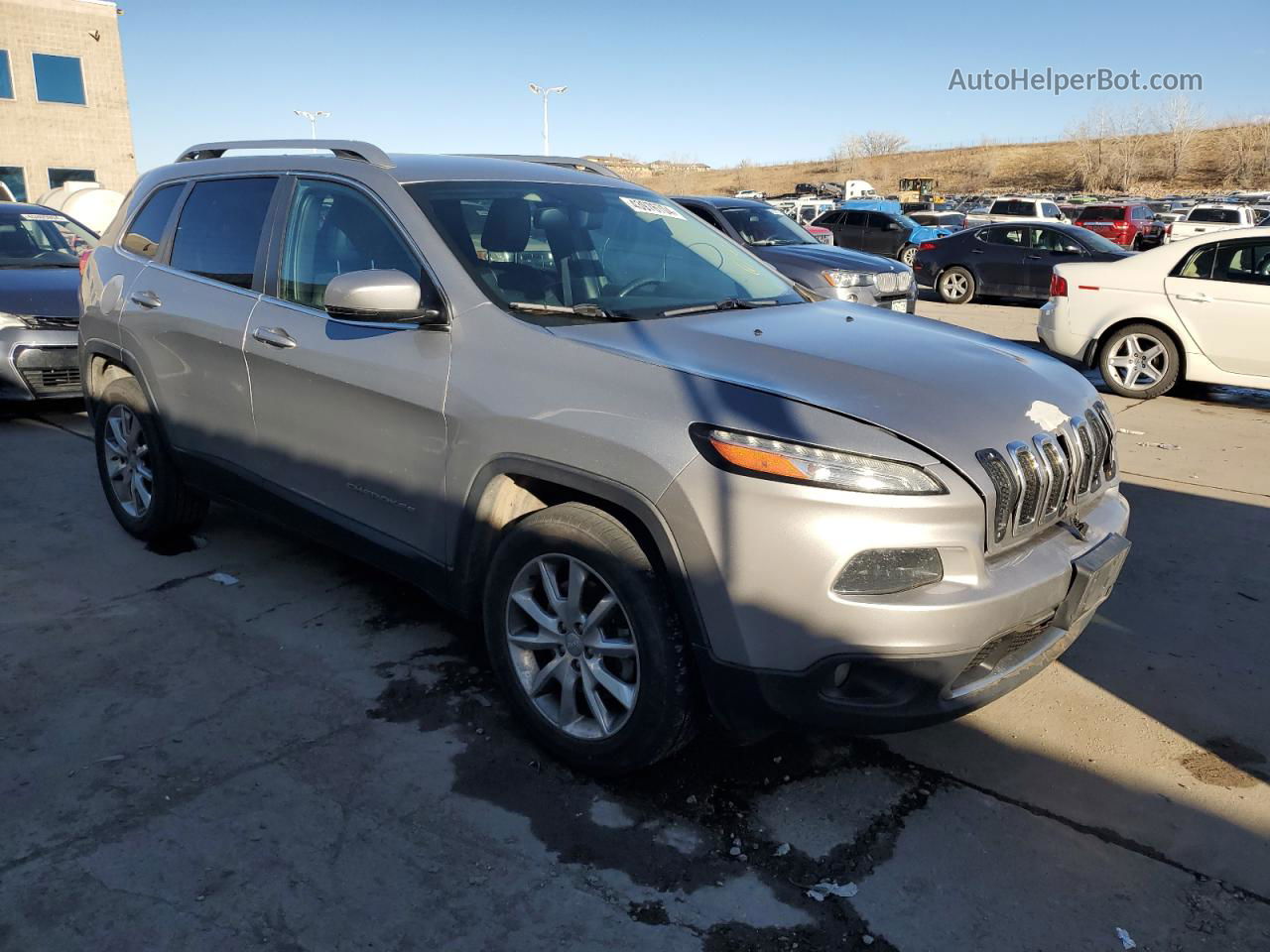 2014 Jeep Cherokee Limited Silver vin: 1C4PJMDS9EW150028