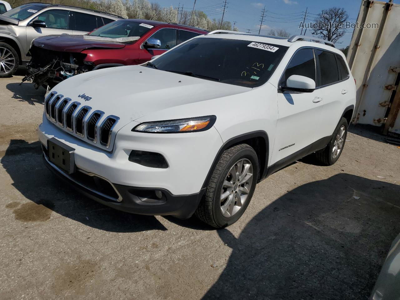 2016 Jeep Cherokee Limited White vin: 1C4PJMDS9GW115962