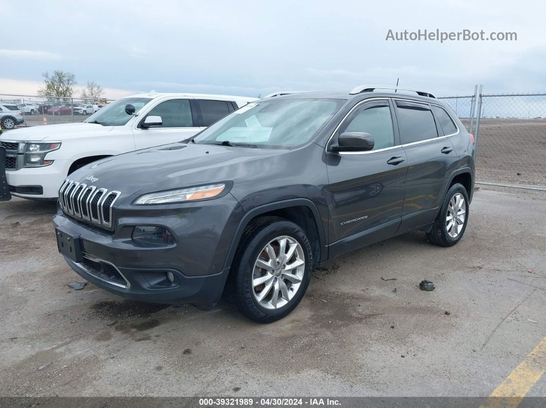 2016 Jeep Cherokee Limited Gray vin: 1C4PJMDS9GW170606