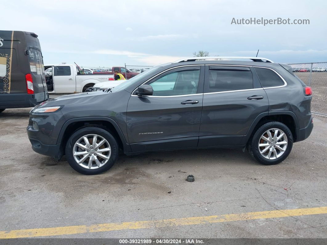 2016 Jeep Cherokee Limited Gray vin: 1C4PJMDS9GW170606