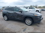 2016 Jeep Cherokee Limited Gray vin: 1C4PJMDS9GW170606