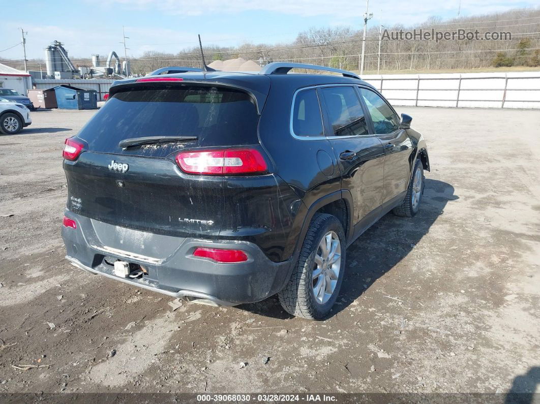 2016 Jeep Cherokee Limited Black vin: 1C4PJMDS9GW235423