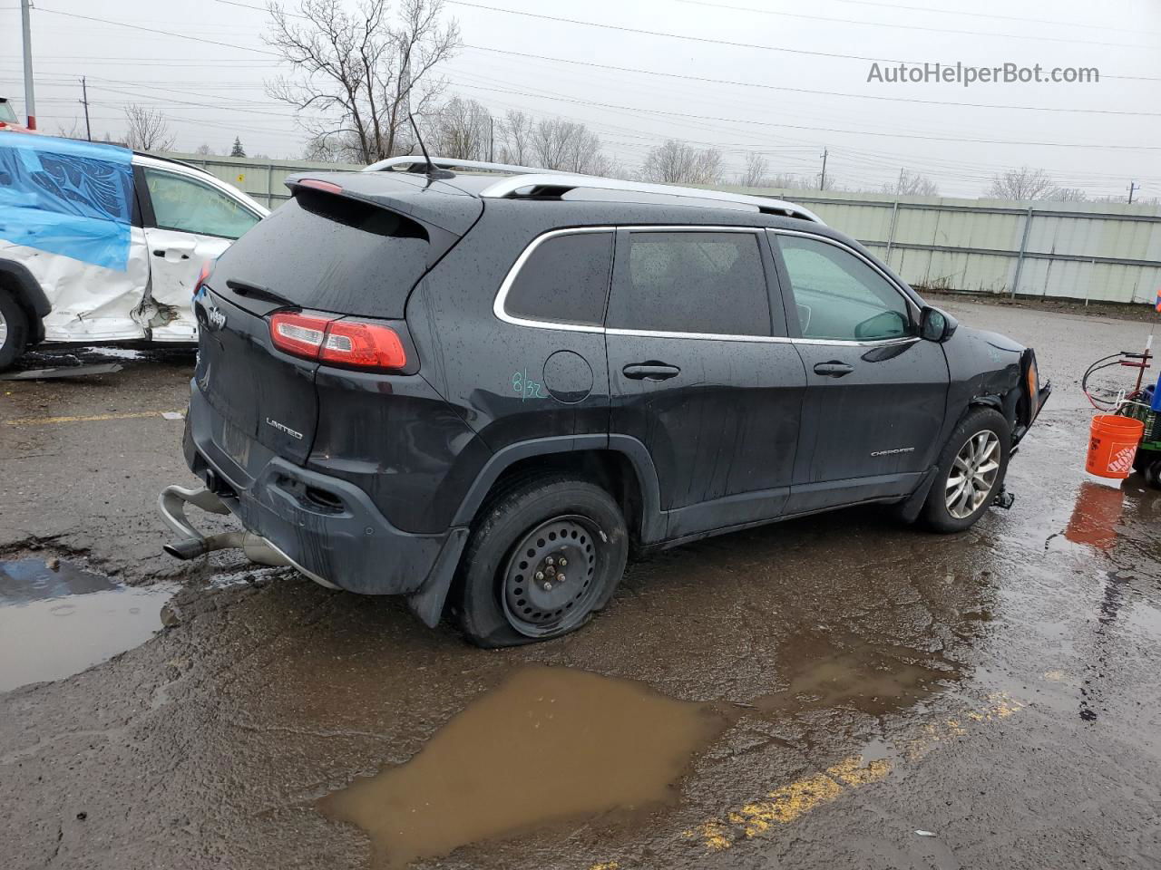 2014 Jeep Cherokee Limited Black vin: 1C4PJMDSXEW110427