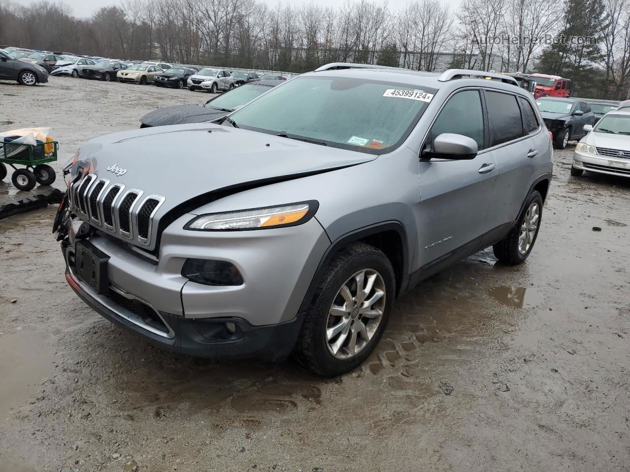 2014 Jeep Cherokee Limited Gray vin: 1C4PJMDSXEW174533