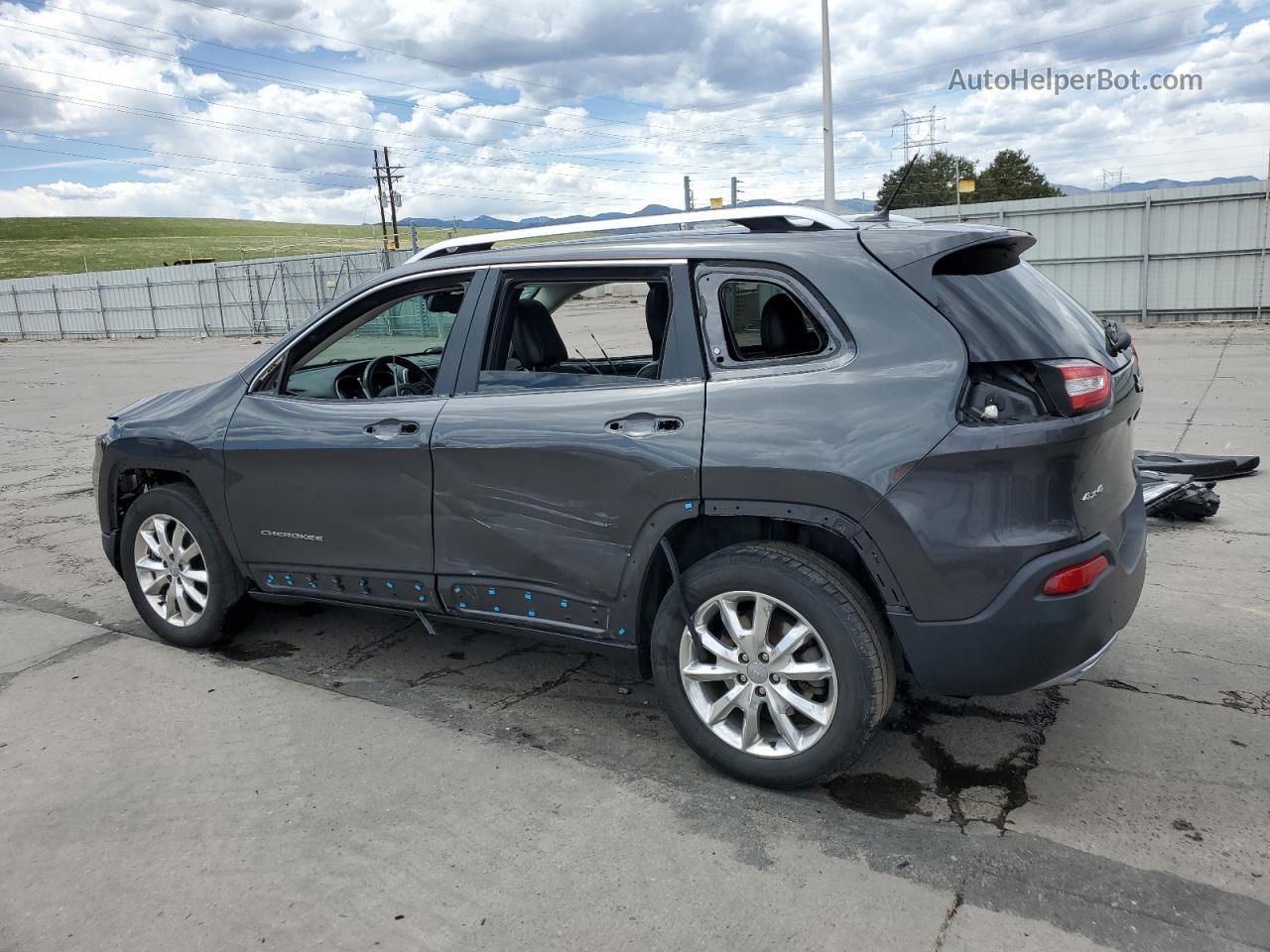 2015 Jeep Cherokee Limited Charcoal vin: 1C4PJMDSXFW672880