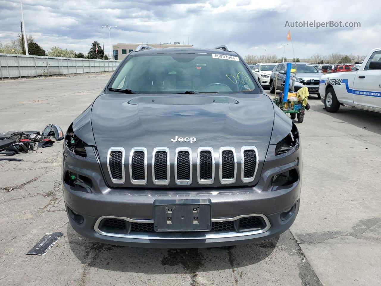 2015 Jeep Cherokee Limited Charcoal vin: 1C4PJMDSXFW672880