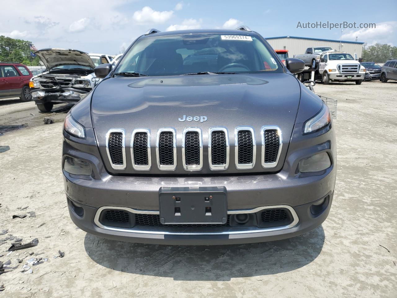 2015 Jeep Cherokee Limited Gray vin: 1C4PJMDSXFW703691