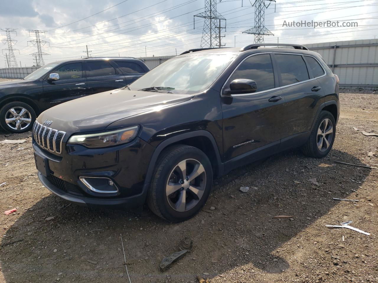 2019 Jeep Cherokee Limited Черный vin: 1C4PJMDX0KD375943