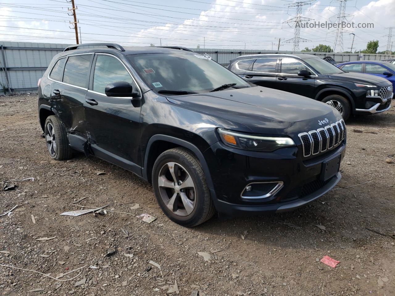 2019 Jeep Cherokee Limited Black vin: 1C4PJMDX0KD375943