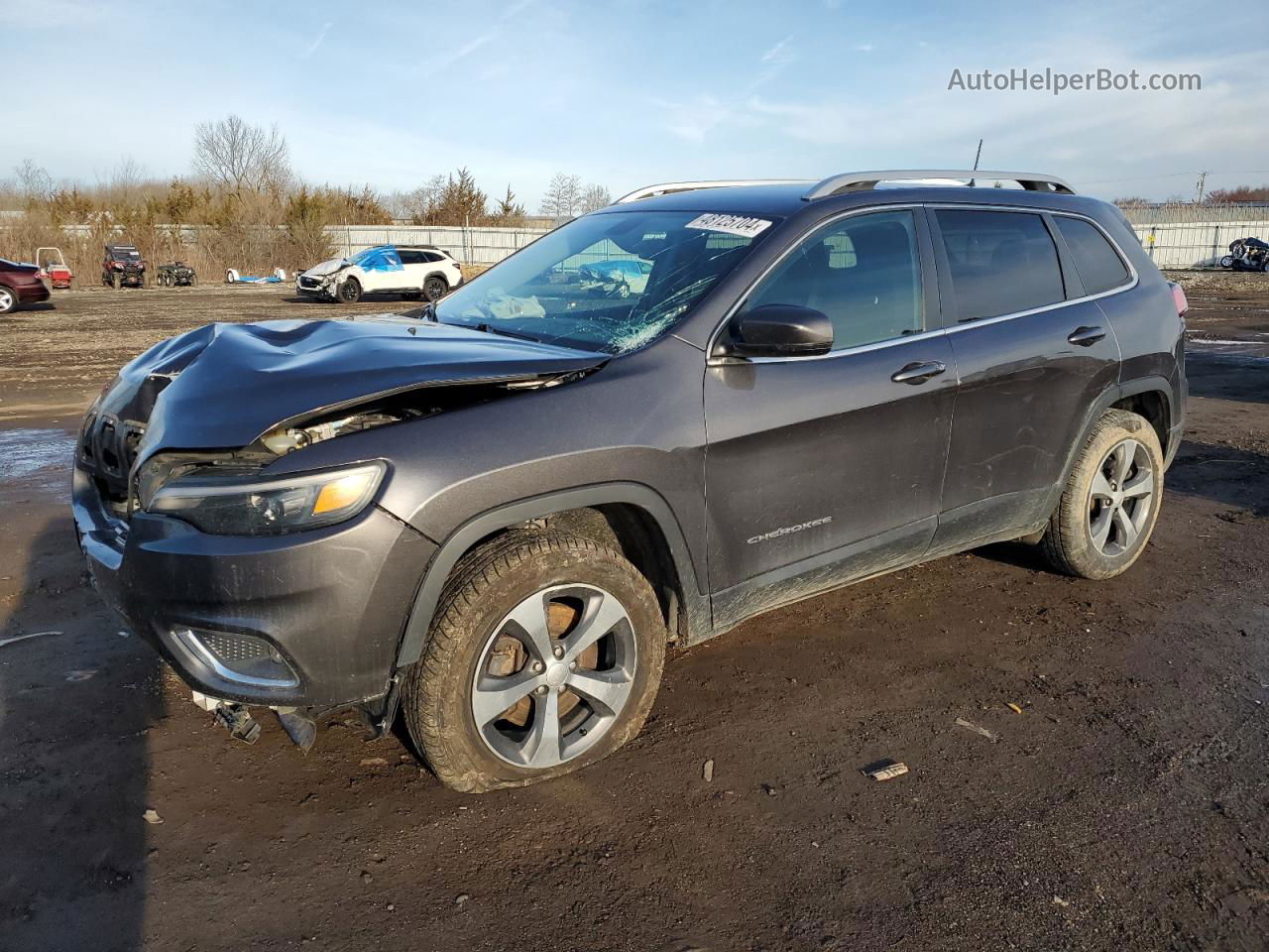 2019 Jeep Cherokee Limited Серый vin: 1C4PJMDX0KD408861