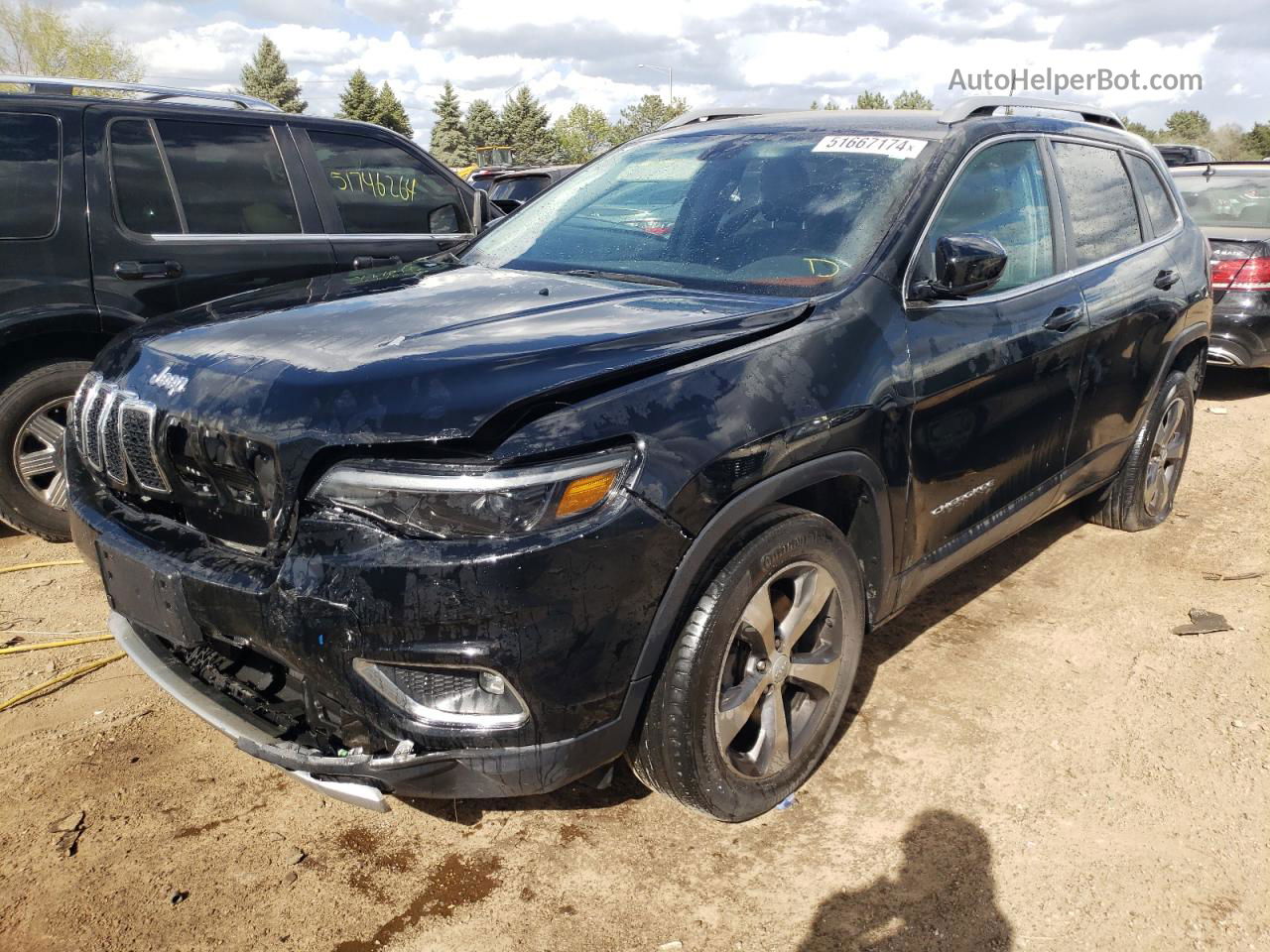 2019 Jeep Cherokee Limited Black vin: 1C4PJMDX0KD445683