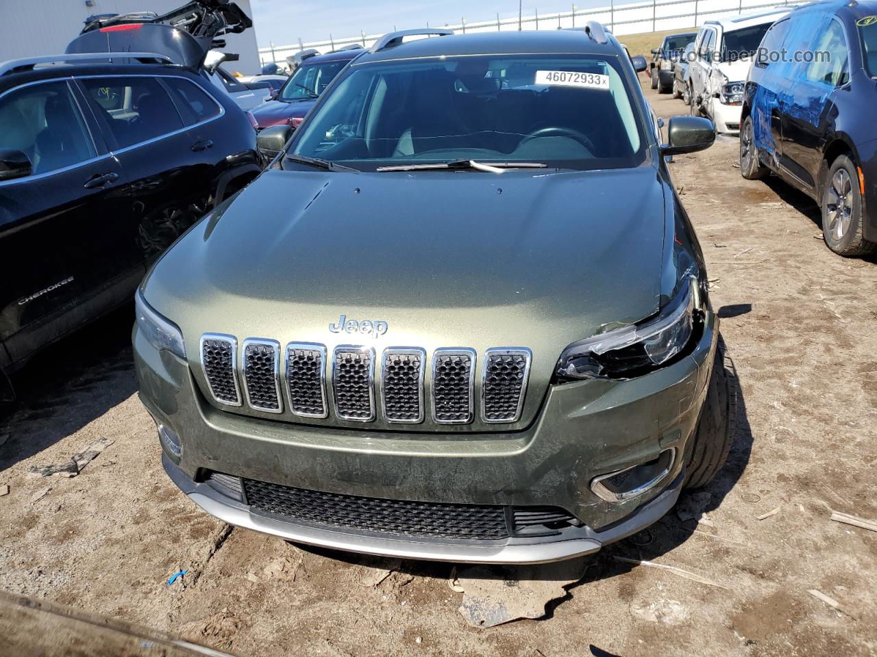 2019 Jeep Cherokee Limited Green vin: 1C4PJMDX1KD166839