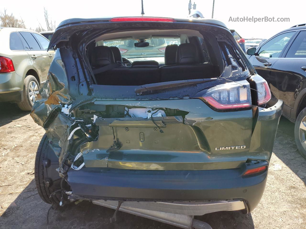 2019 Jeep Cherokee Limited Green vin: 1C4PJMDX1KD166839