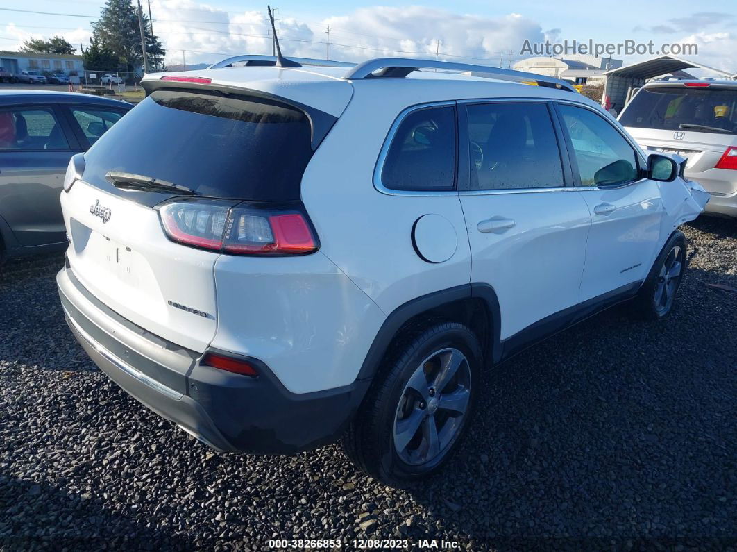 2019 Jeep Cherokee Limited 4x4 White vin: 1C4PJMDX1KD408108