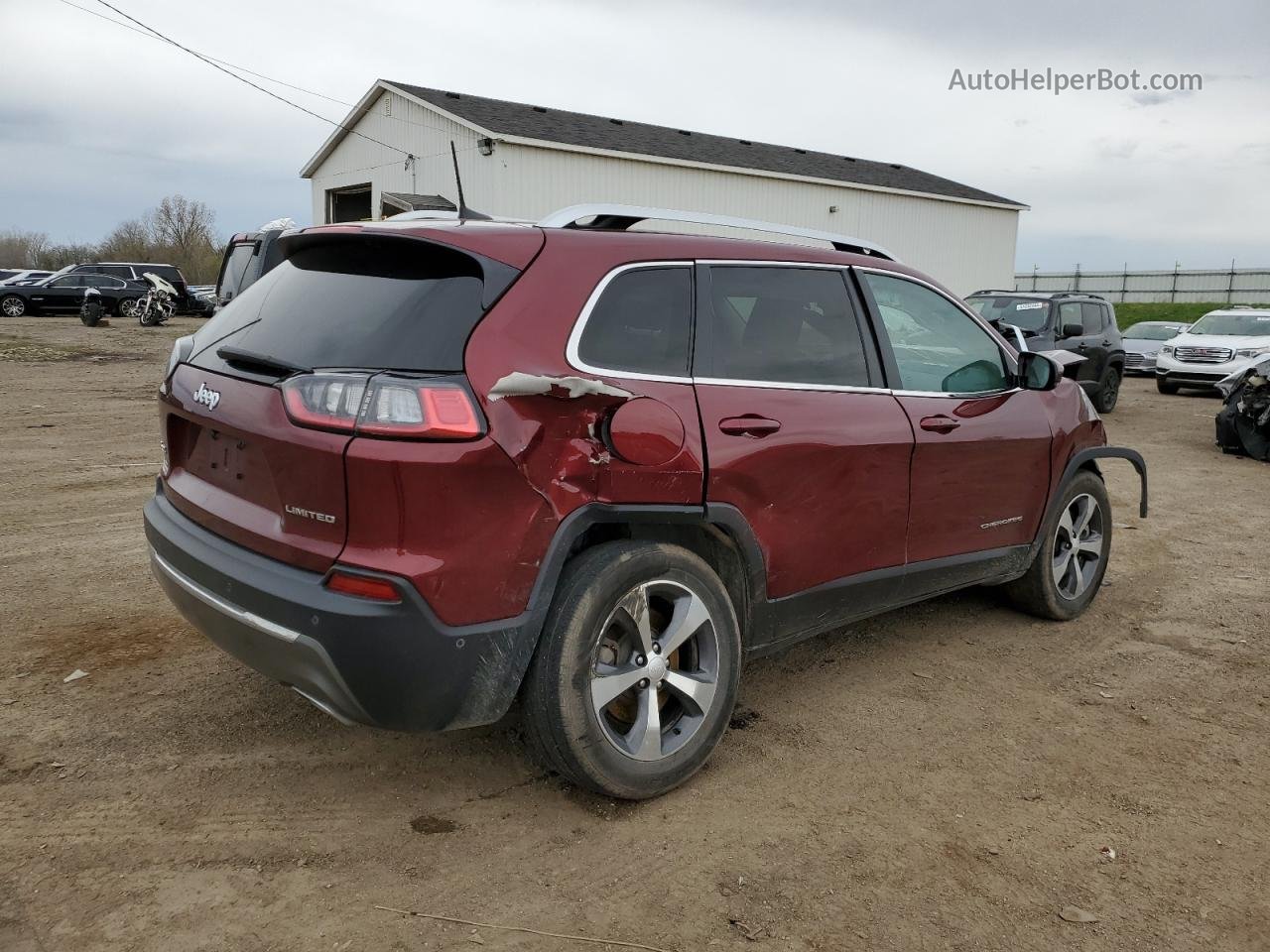 2019 Jeep Cherokee Limited Бордовый vin: 1C4PJMDX1KD491622