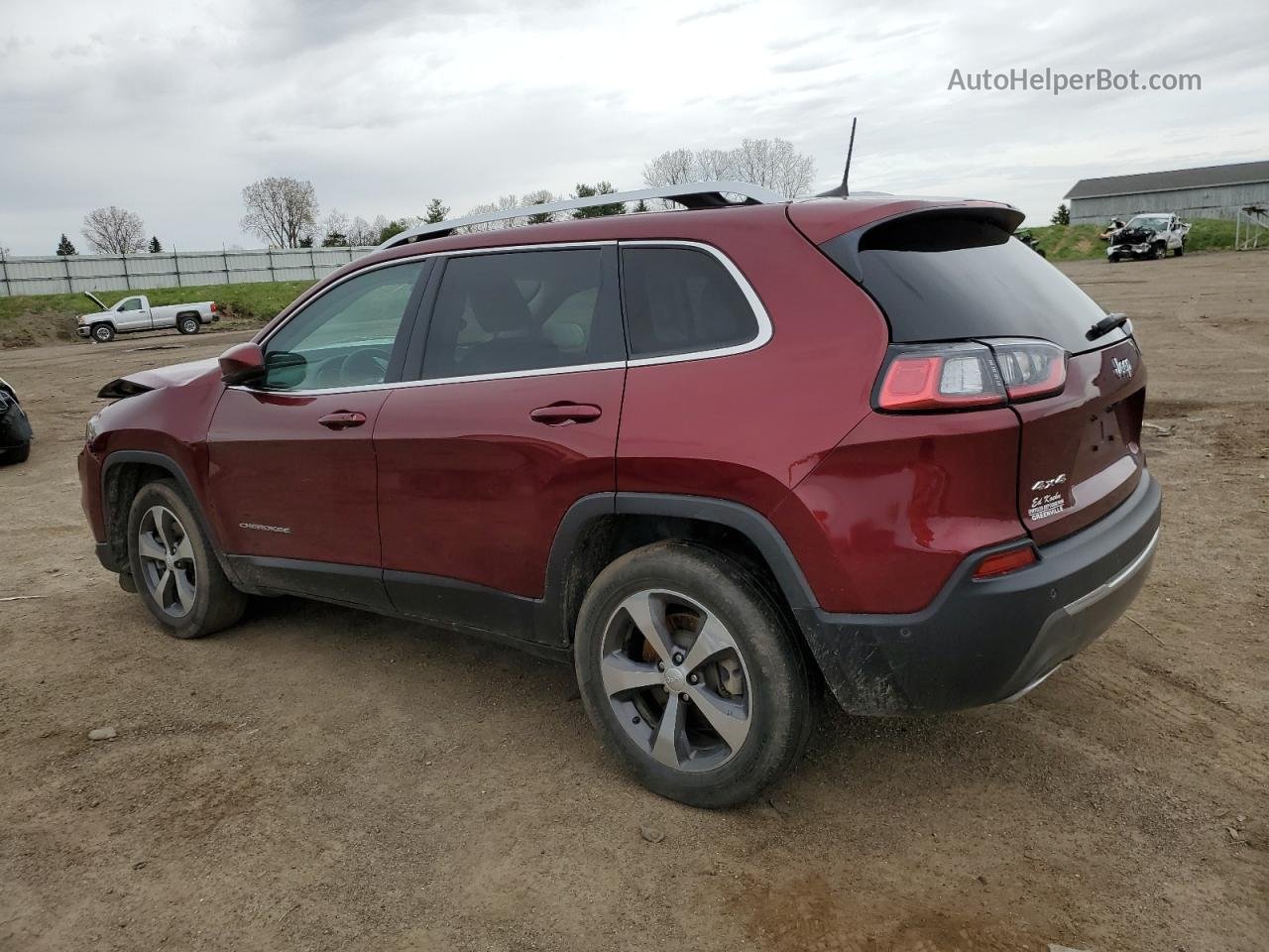 2019 Jeep Cherokee Limited Burgundy vin: 1C4PJMDX1KD491622