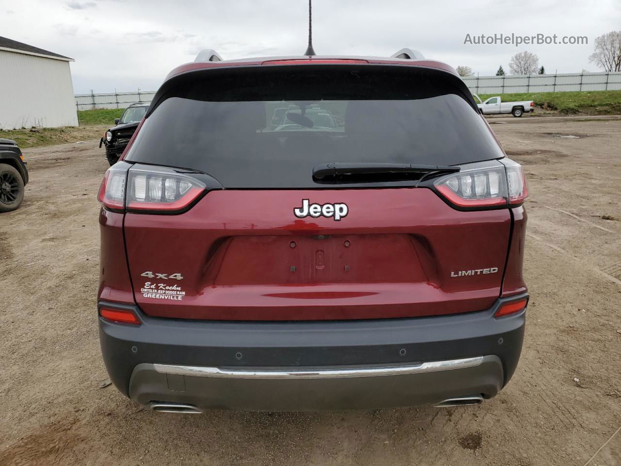 2019 Jeep Cherokee Limited Бордовый vin: 1C4PJMDX1KD491622