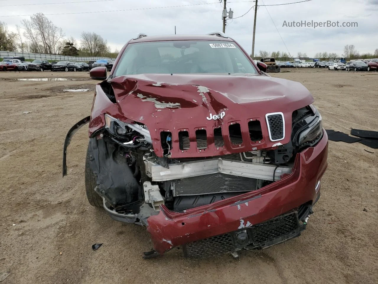 2019 Jeep Cherokee Limited Бордовый vin: 1C4PJMDX1KD491622