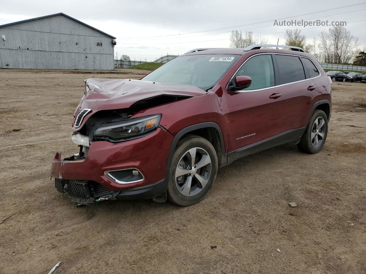 2019 Jeep Cherokee Limited Бордовый vin: 1C4PJMDX1KD491622