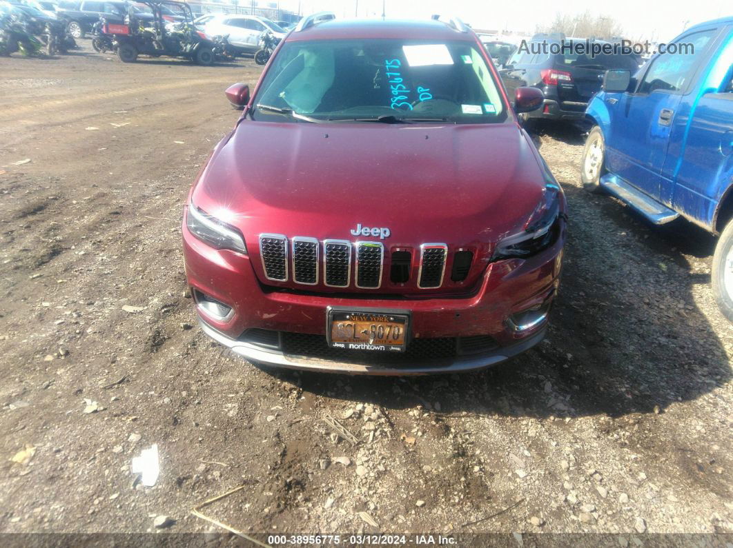 2021 Jeep Cherokee Limited 4x4 Maroon vin: 1C4PJMDX1MD172210