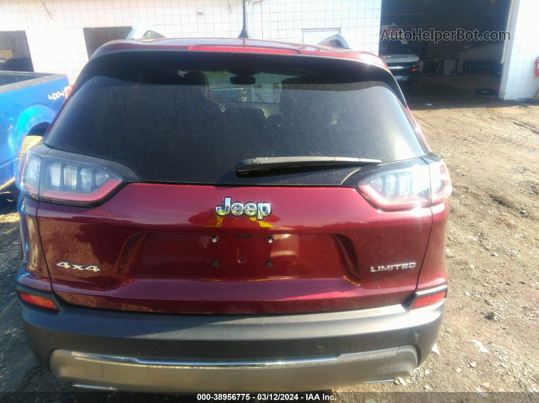 2021 Jeep Cherokee Limited 4x4 Maroon vin: 1C4PJMDX1MD172210