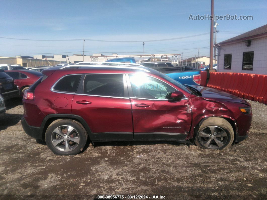 2021 Jeep Cherokee Limited 4x4 Maroon vin: 1C4PJMDX1MD172210