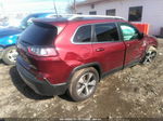 2021 Jeep Cherokee Limited 4x4 Maroon vin: 1C4PJMDX1MD172210