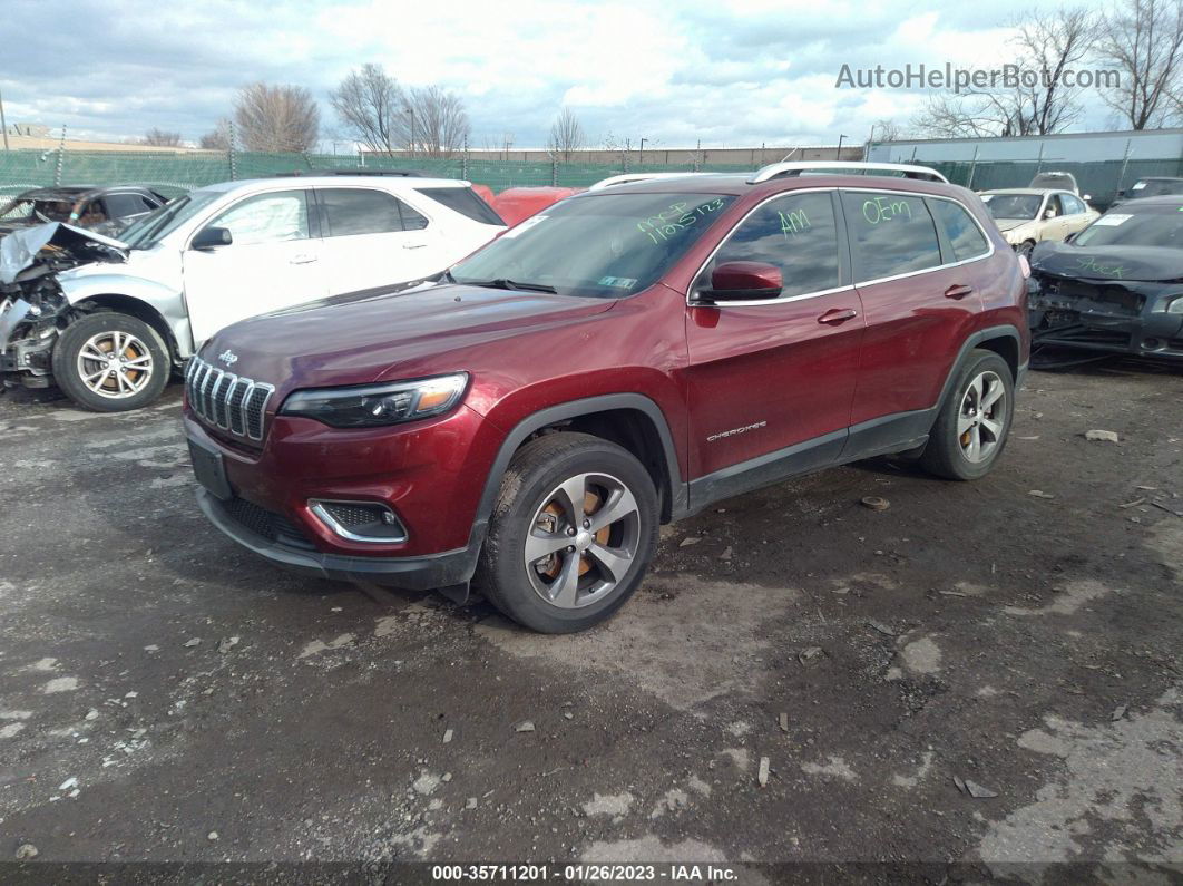 2019 Jeep Cherokee Limited Красный vin: 1C4PJMDX2KD168437