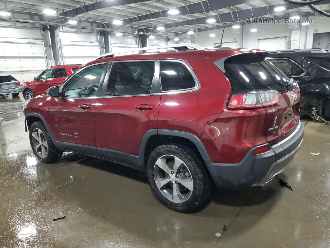 2019 Jeep Cherokee Limited Maroon vin: 1C4PJMDX2KD320815