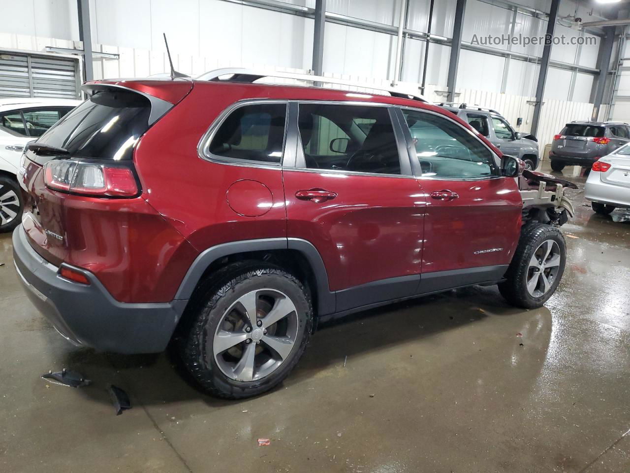 2019 Jeep Cherokee Limited Maroon vin: 1C4PJMDX2KD320815