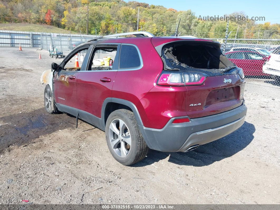 2019 Jeep Cherokee Limited 4x4 Бордовый vin: 1C4PJMDX2KD458709