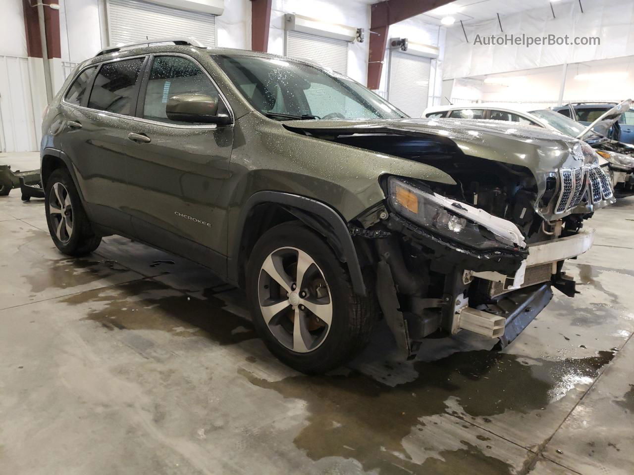 2019 Jeep Cherokee Limited Green vin: 1C4PJMDX3KD135429