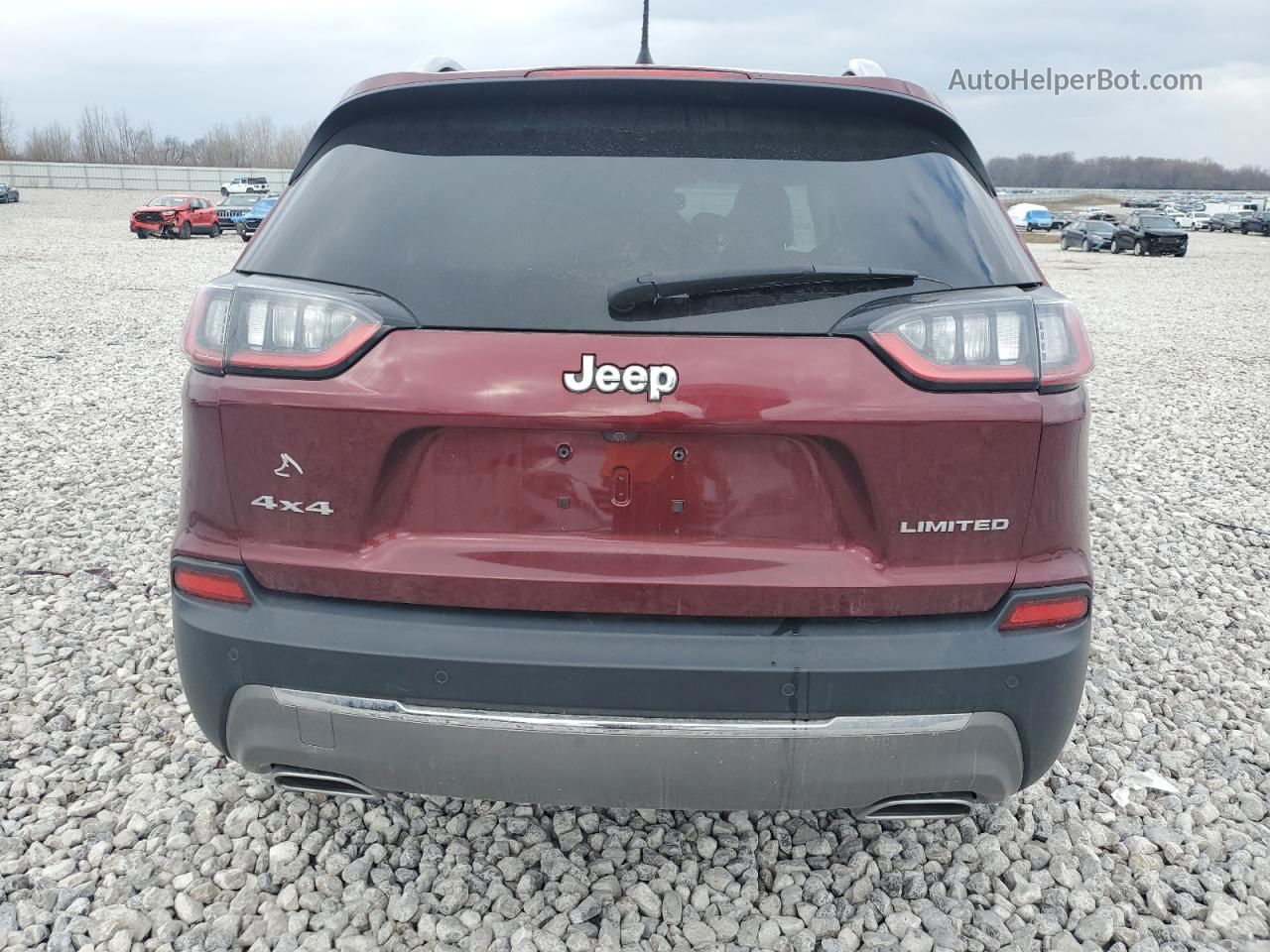 2019 Jeep Cherokee Limited Burgundy vin: 1C4PJMDX3KD218262