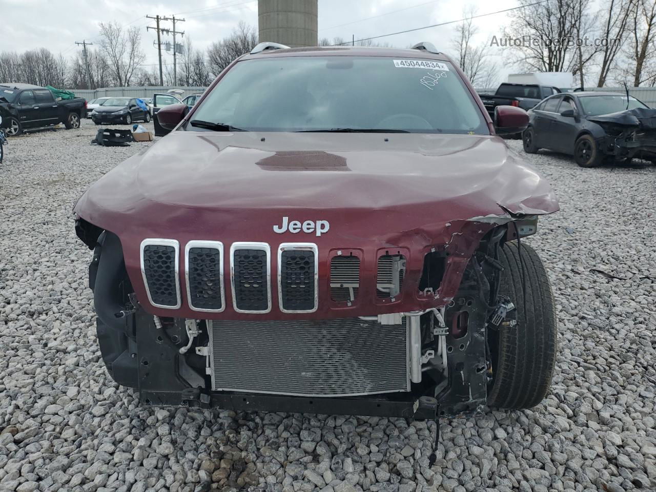 2019 Jeep Cherokee Limited Burgundy vin: 1C4PJMDX3KD218262