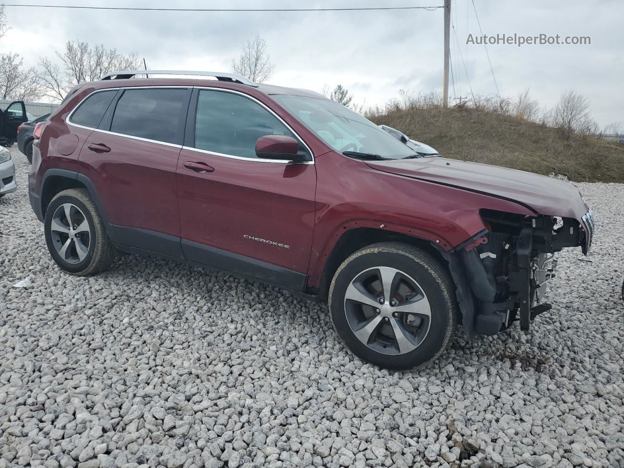 2019 Jeep Cherokee Limited Бордовый vin: 1C4PJMDX3KD218262