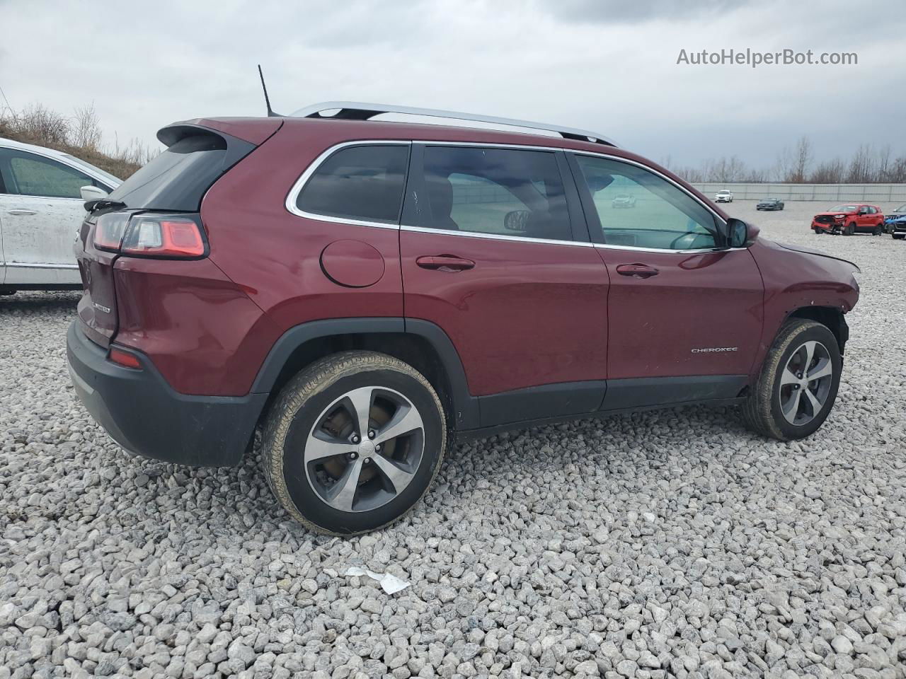 2019 Jeep Cherokee Limited Бордовый vin: 1C4PJMDX3KD218262