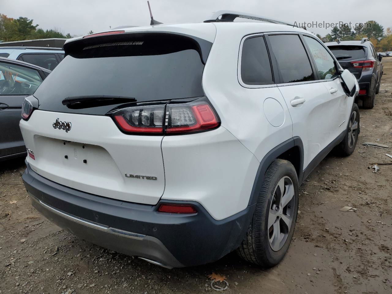 2019 Jeep Cherokee Limited White vin: 1C4PJMDX3KD272774